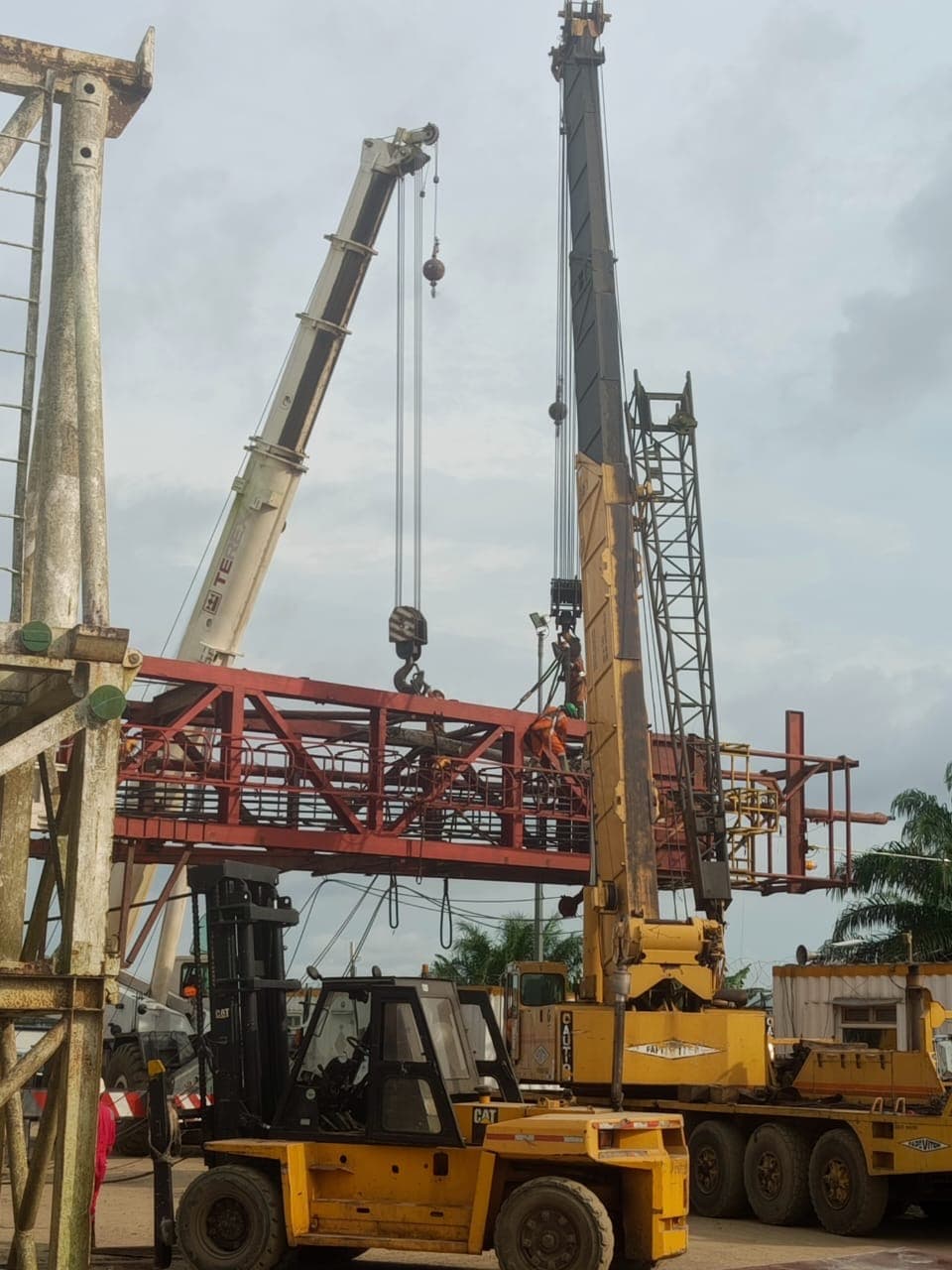 TSENRE Technologies industrial engineering site with heavy lifting cranes